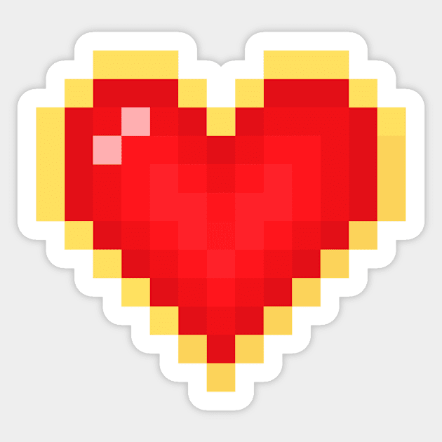 heart in 8 bit style Sticker by MushroomEye